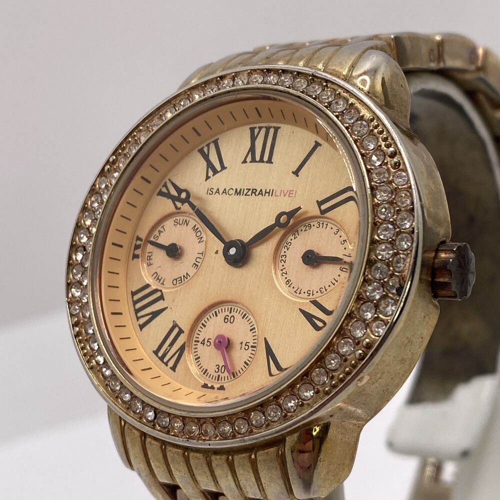 Isaac Mizrahi Womens Rose Gold Watch Works New Battery